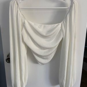 Princess polly MALANI LONG SLEEVE TOP WHITE